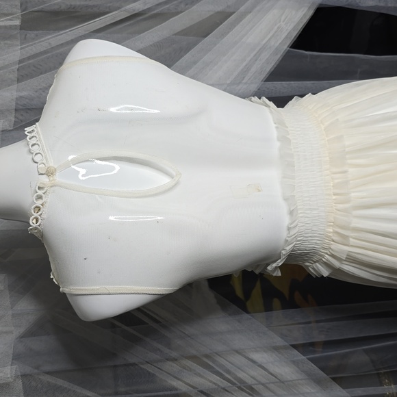 Sheer Mesh Floral Applique Maxi Dress from Love Culture SM Cream - Picture 6 of 7